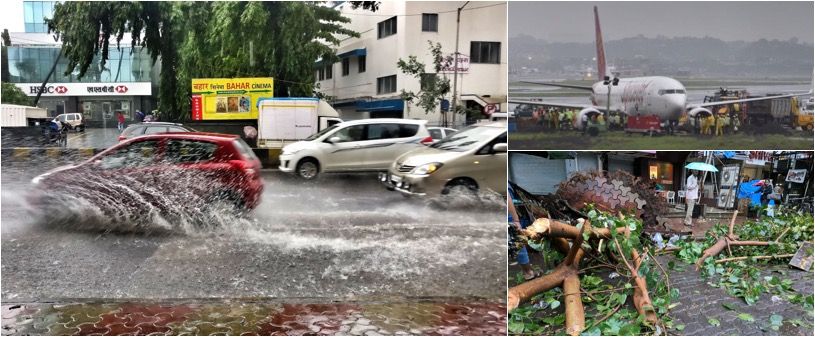 Rains continue to lash Mumbai on Wednesday: Flights halted, rail and road transport hit