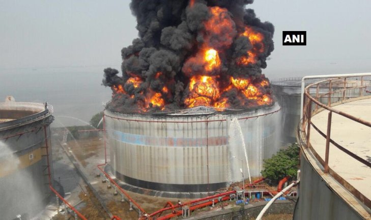 Over 20 hours later, fireman continue to fight blaze at Butcher Island oil terminal off Mumbai coast