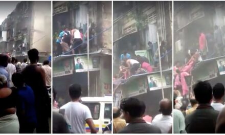 Video: Fire breaks out at Worli’s BDD Chawl, locals rescue stranded family