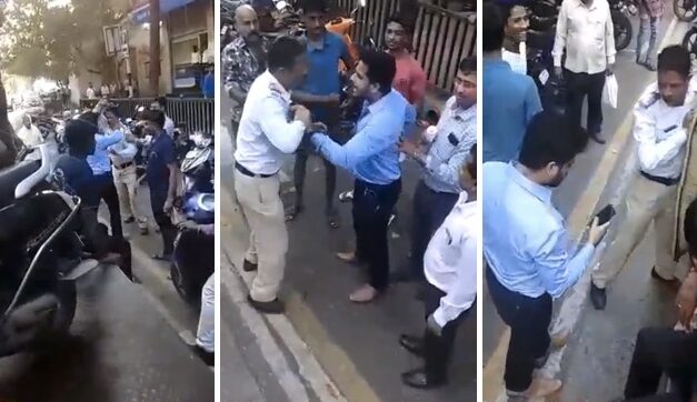 Video: Youth arrested for assaulting, threatening traffic cop who tried to tow his bike in Thane