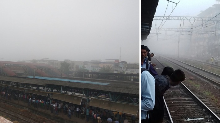 Central line services delayed during peak hours due to fog at Kalyan-Dombivali