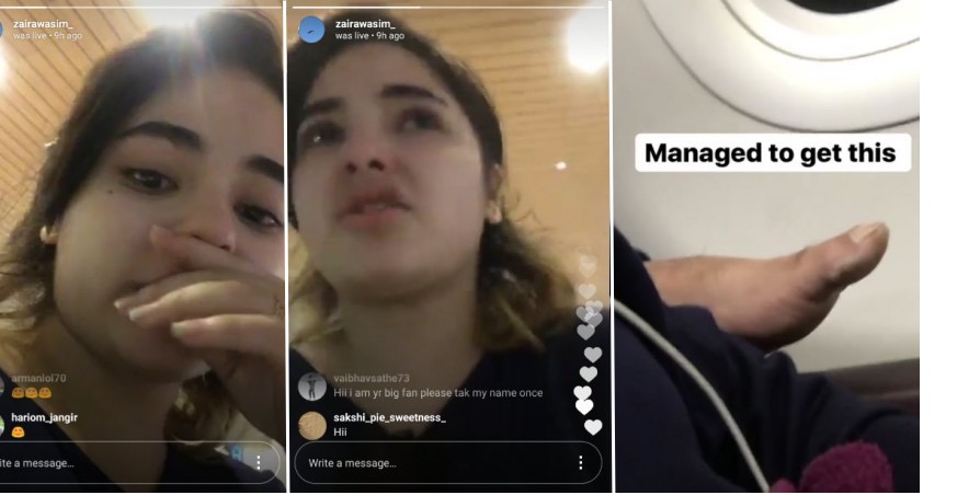 Dangal actress Zaira Wasim shares video post alleging molestation on Delhi-Mumbai Vistara flight