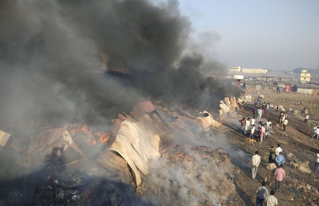 16 godowns, hutments gutted in massive blaze at Bhiwandi's Gayatri Nagar 1