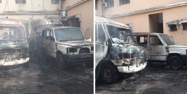 3 parked ambulances gutted inside Thane hospital
