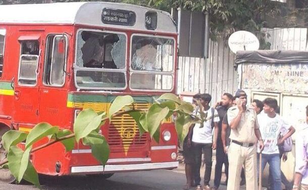 BEST bus allegedly vandalised in Chembur by Dalit protestors