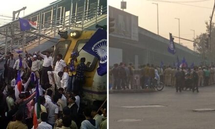 Dalit protestors try to disrupt traffic, stop rail services in Thane