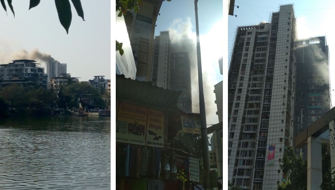 Fire breaks out at Giriraj Heights residential building in Thane