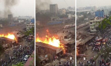 Fire breaks out in timber shop on SV Road near Amboli in Andheri