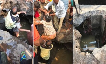 Locals rescue elderly who fell in hole near DPYA school in Dadar, allege lapse by BMC