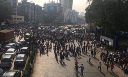 Protesters block road near IIT-Powai, traffic movement on JVLR affected