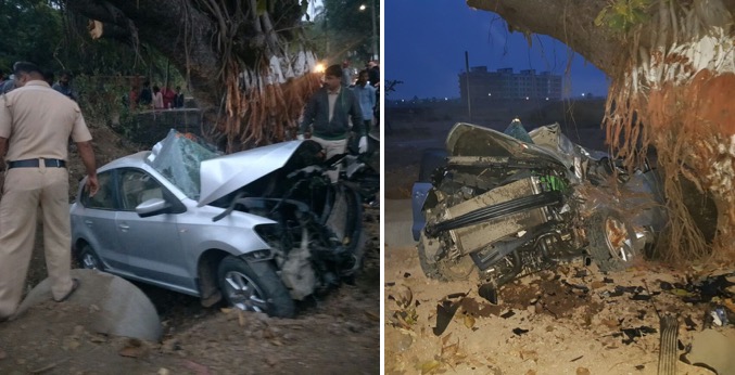 5 die in car accident near Patilwadi on Mahim-Palghar road