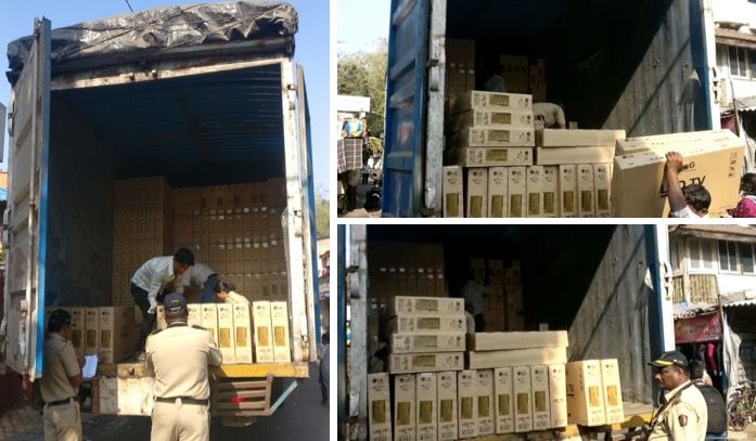 Kurla police seize container carrying over 800 stolen LED TVs