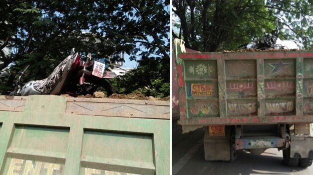 TMC employee rams bike into parked dumper, dies