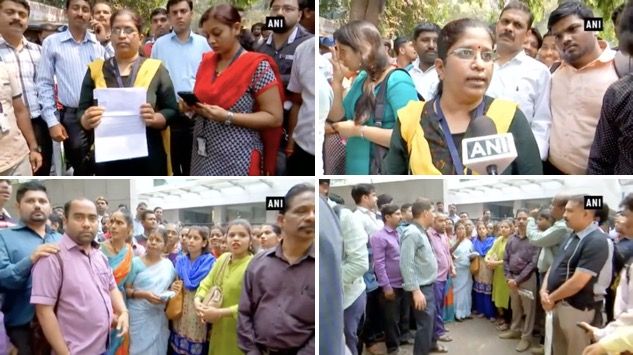 Unsure about employment, hundreds of Gitanjali Gems & Gili India workers stage protest
