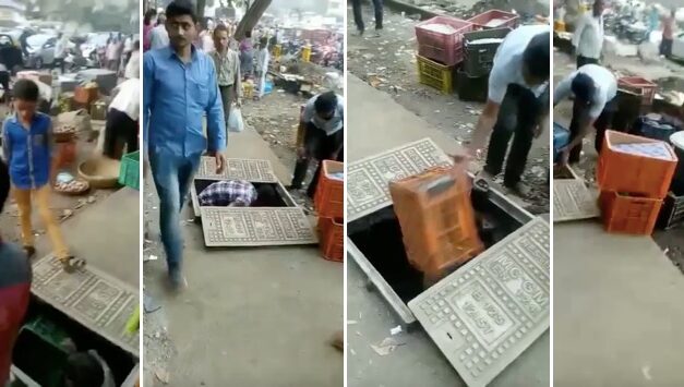 Viral Now: Unverified video shows hawkers using gutters for storing vegetables in Vakola