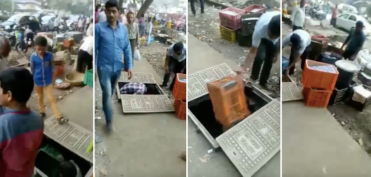 Viral Now: Unverified video shows hawkers using gutters for storing vegetables in Vakola