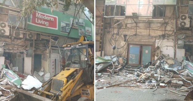 Video: BMC demolishes illegal structures, encroachments at Raghuvanshi Mills, Lower Parel