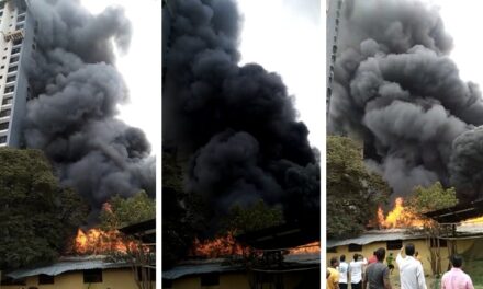 Video: Massive fire breaks out at godown in Kalachowki
