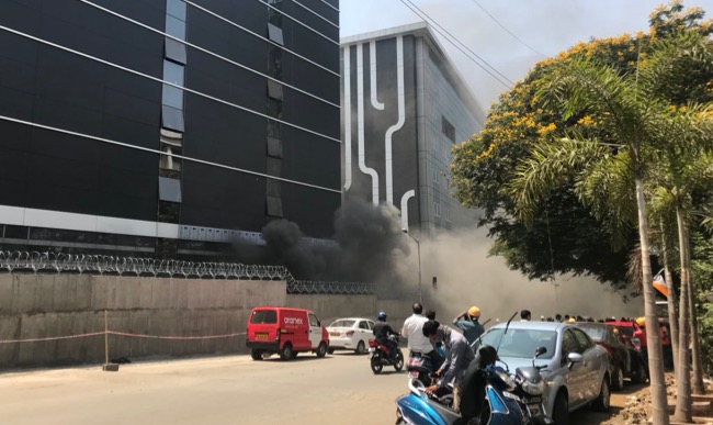 Fire breaks out at Lighthall building in Hiranandani Business Park on Saki Vihar Road, Andheri
