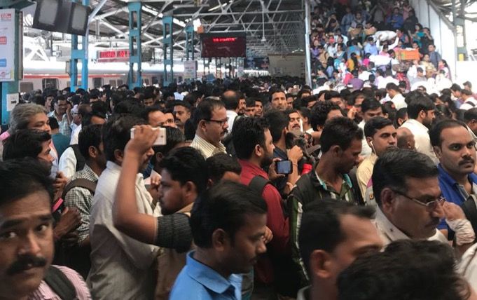 In Pics: Mumbaikars stranded as students stage rail roko between Matunga-CSMT amid cab strike