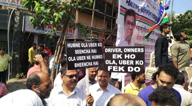 MNS resorts to violence to stop Ola, Uber cabs from plying in Mumbai during strike 1