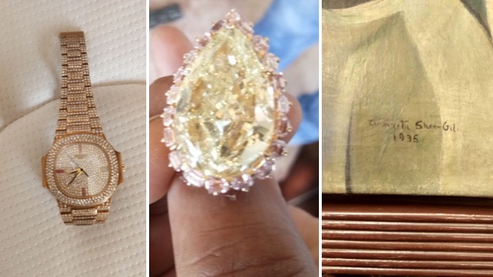 Rs 10 crore ring, 15 crore jewellery, M.F Hussain art among items seized from Nirav Modi’s Mumbai home