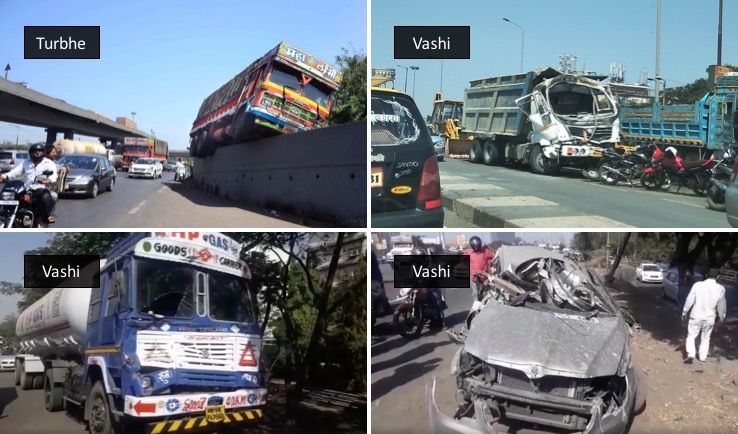 Three road accidents in Navi Mumbai in less than 12 hours