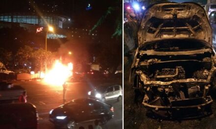 Video: Car catches fire opposite Viviana Mall in Thane
