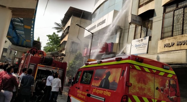 Video: Fire breaks out at 6th floor of Samarth Arcade building in Thane