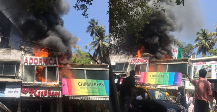 Video: Massive fire breaks out at store opposite Breach Candy hospital