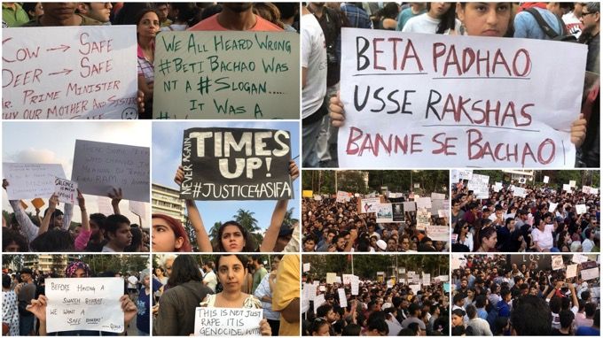Thousands of Mumbaikars gather at Bandra to demand justice for Kathua, Unnao rape victims