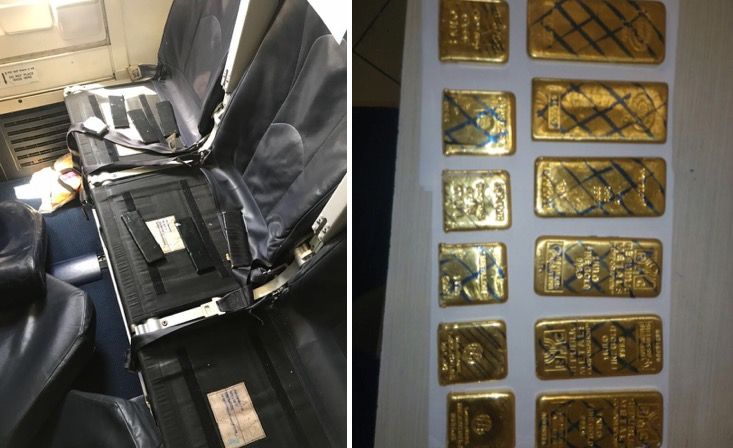 9 kg gold worth over 2.5 crore recovered from Jet Airways flight, was concealed under seat cushions