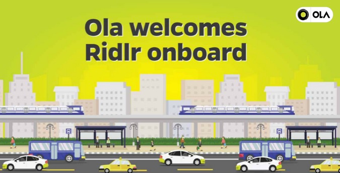 Ola acquires Mumbai-based commuting app Ridlr