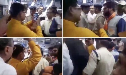Video: Ticketless BJP activists board AC local, forced to leave after altercation with commuters