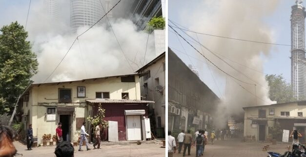 In Pics: Fire breaks out at Mathuradas Mills compound in Lower Parel