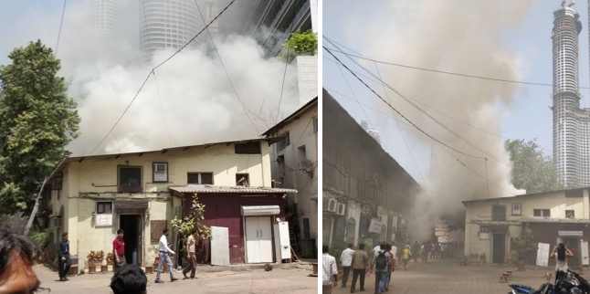 In Pics: Fire breaks out at Mathuradas Mills compound in Lower Parel