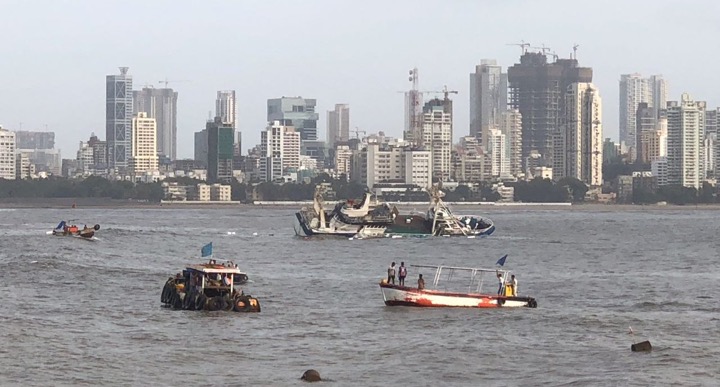 Video: Mumbai’s Ark Deck Bar floatel capsizes near Bandra-Worli sealink, no casualties
