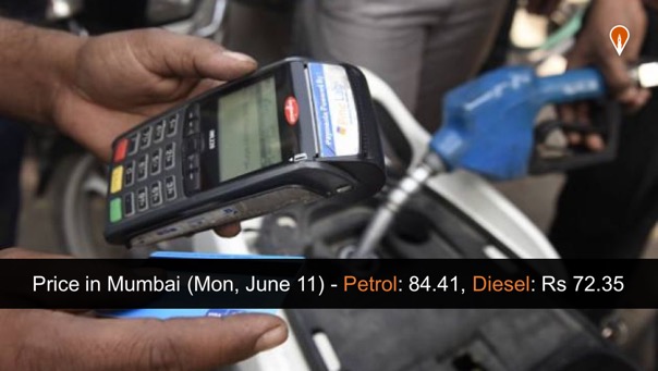 Fuel prices cut for 13th consecutive day: Petrol price falls to 84.41 in Mumbai, diesel to 72.35