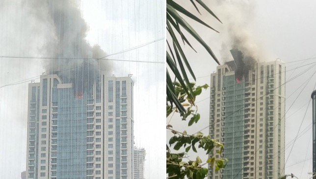 Video: Major fire breaks out in BeauMonde Towers, Prabhadevi 2