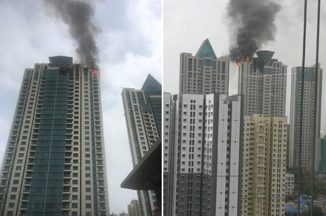 Video: Major fire breaks out in BeauMonde Towers, Prabhadevi 4