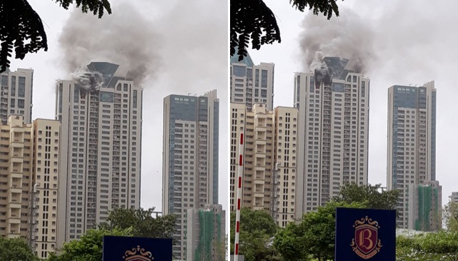 Video: Major fire breaks out in BeauMonde Towers, Prabhadevi