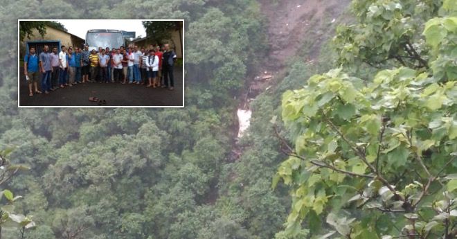 33 dead after bus carrying university staff falls in gorge near Poladpur, Raigad