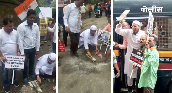 Congress corporator detained for filling potholes in Sion