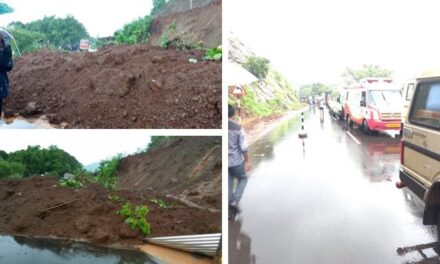 Landslide on Mumbai-Goa highway near Mahad, traffic affected