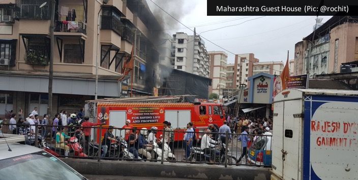 Fire breaks out at Maharashtra Guest House near Premier Cinema, Parel 2