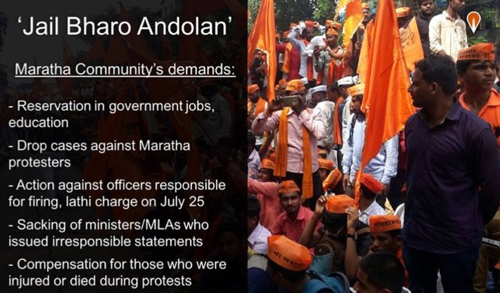 Jail Bharo Andolan: 34 Maratha protesters detained in Mumbai on Wednesday, 335 across state