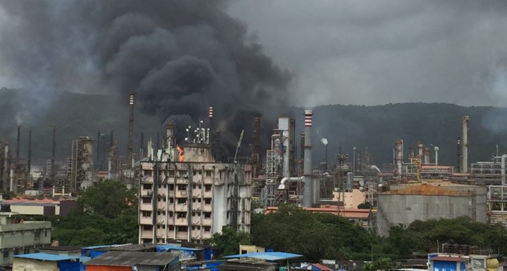 Video: Fire breaks out at BPCL refinery in Chembur after suspected blast