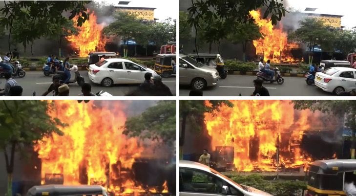 Video: Massive fire breaks out at 'Aamcho Koliwado' restaurant in Vasai
