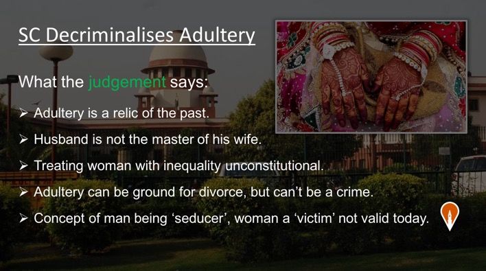 “Husband not master of wife”: SC strikes down 158-year-old British era adultery law
