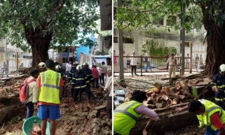 Railway compound wall collapses near Kurla station, 4 injured
